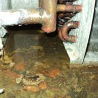 clogged drain pan